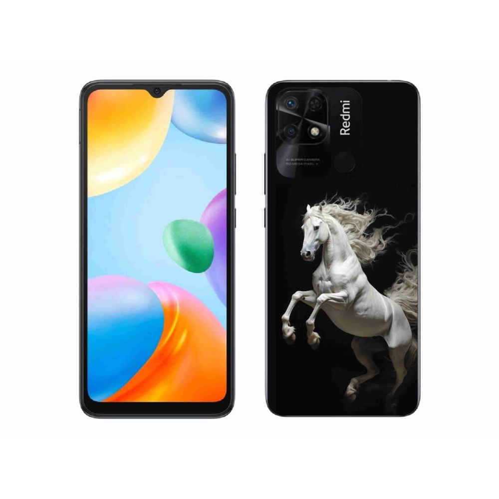 Gélový kryt mmCase na Xiaomi Redmi 10C - biely kôň 4