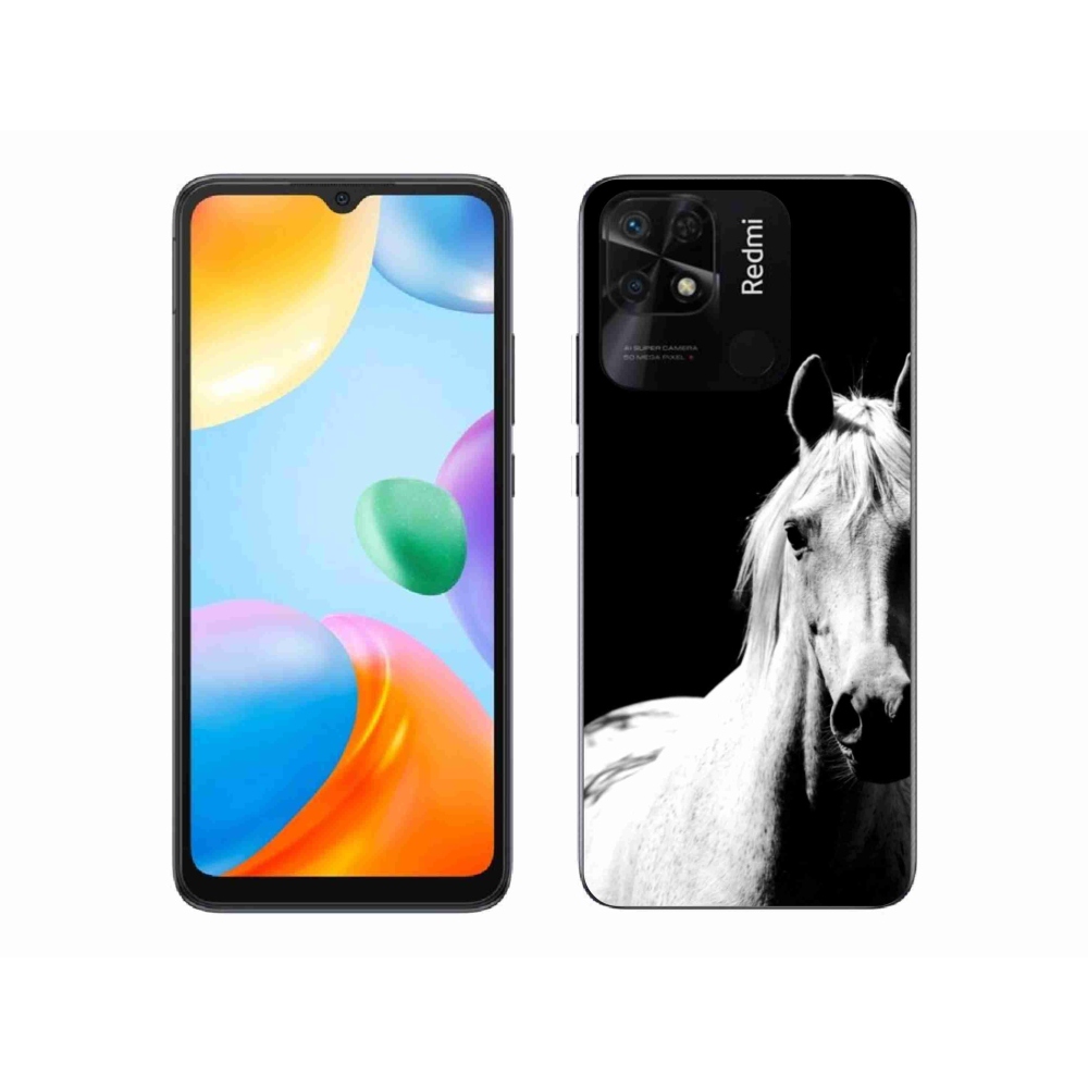 Gélový kryt mmCase na Xiaomi Redmi 10C - biely kôň 5