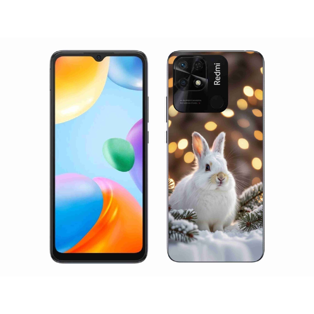 Gélový kryt mmCase na Xiaomi Redmi 10C - biely zajac