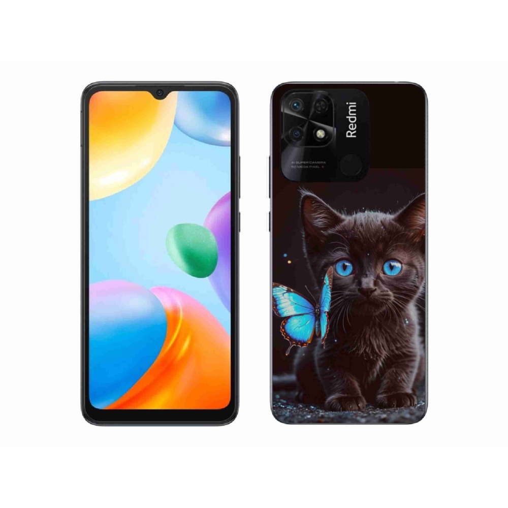 Gélový kryt mmCase na Xiaomi Redmi 10C - čierne mačiatko 3