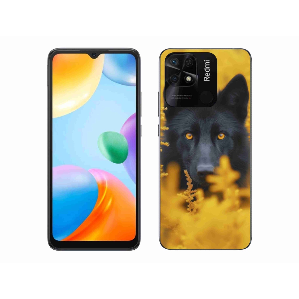 Gélový kryt mmCase na Xiaomi Redmi 10C - čierny vlk 2
