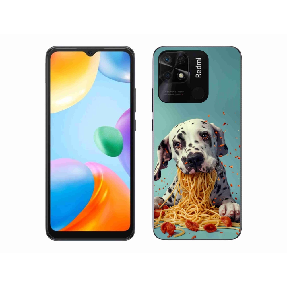 Gélový kryt mmCase na Xiaomi Redmi 10C - dalmatín a špagety