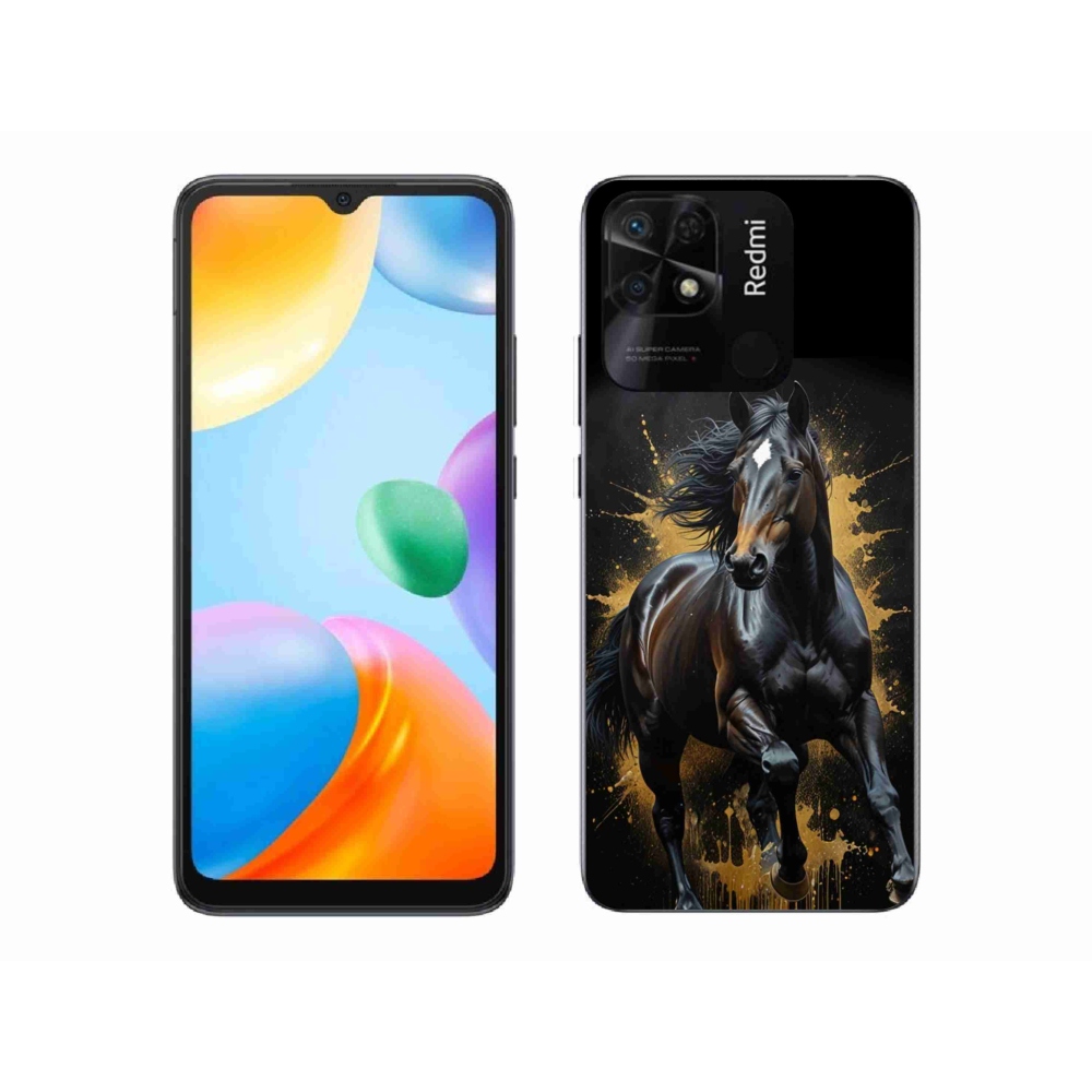 Gélový kryt mmCase na Xiaomi Redmi 10C - elegantný čierny žrebec