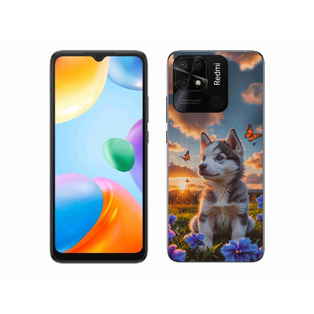 Gélový kryt mmCase na Xiaomi Redmi 10C - husky pri západe slnka