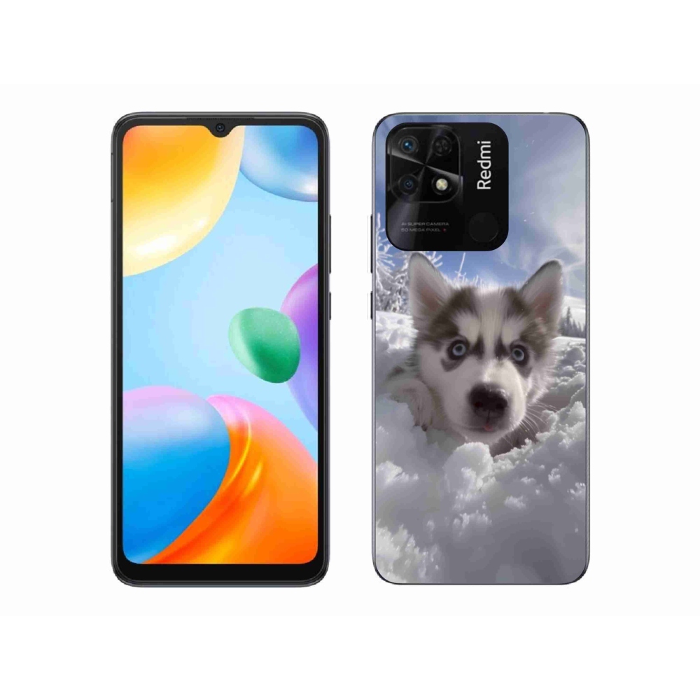 Gélový kryt mmCase na Xiaomi Redmi 10C - husky v snehu