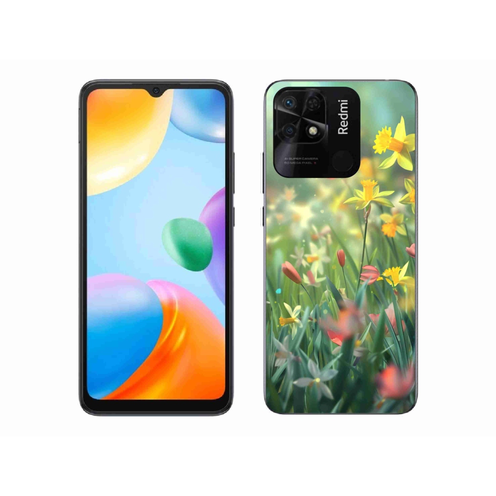 Gélový kryt mmCase na Xiaomi Redmi 10C - jarné kvety