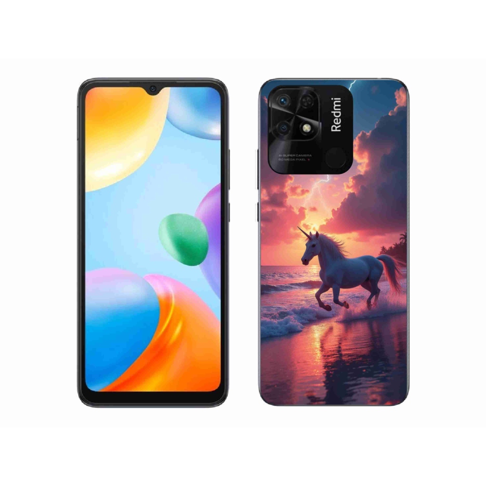 Gélový kryt mmCase na Xiaomi Redmi 10C - jednorožec na pláži