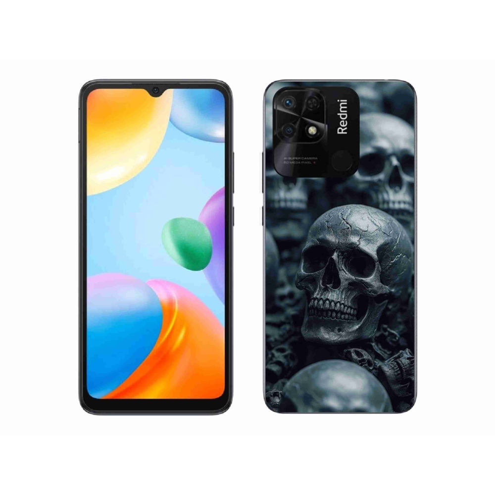 Gélový kryt mmCase na Xiaomi Redmi 10C - lebka 2