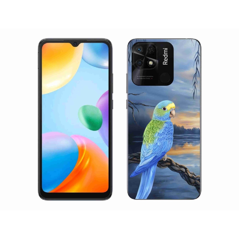 Gélový kryt mmCase na Xiaomi Redmi 10C - modrý papagáj
