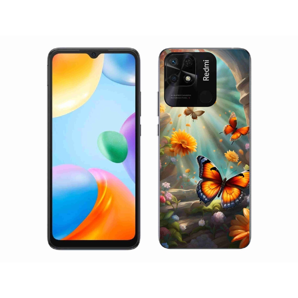 Gélový kryt mmCase na Xiaomi Redmi 10C - motýlia záhrada 2