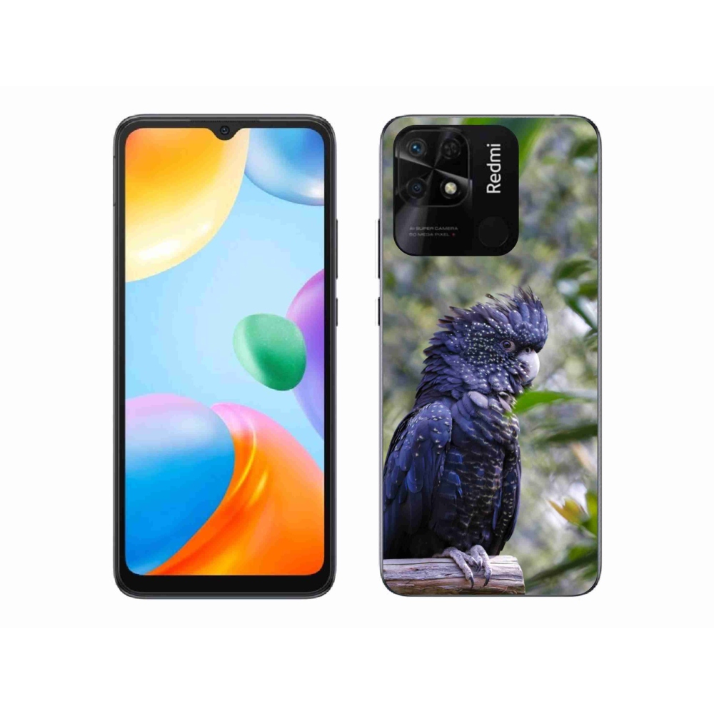 Gélový kryt mmCase na Xiaomi Redmi 10C - papagáj kakadu čierny