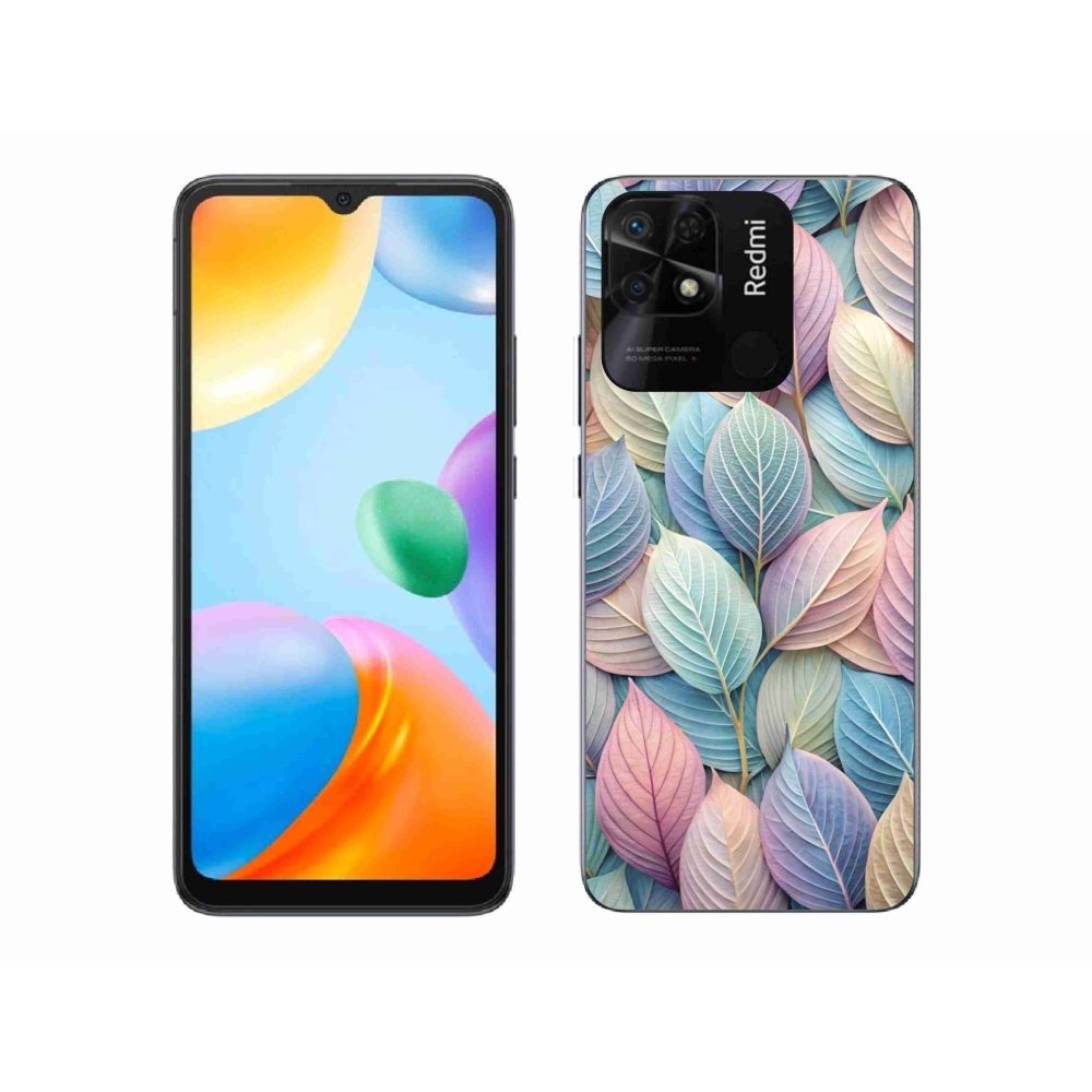 Gélový kryt mmCase na Xiaomi Redmi 10C - pastelové listy