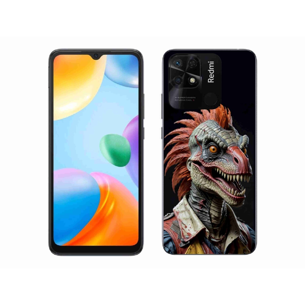 Gélový kryt mmCase na Xiaomi Redmi 10C - punk dinosaurus