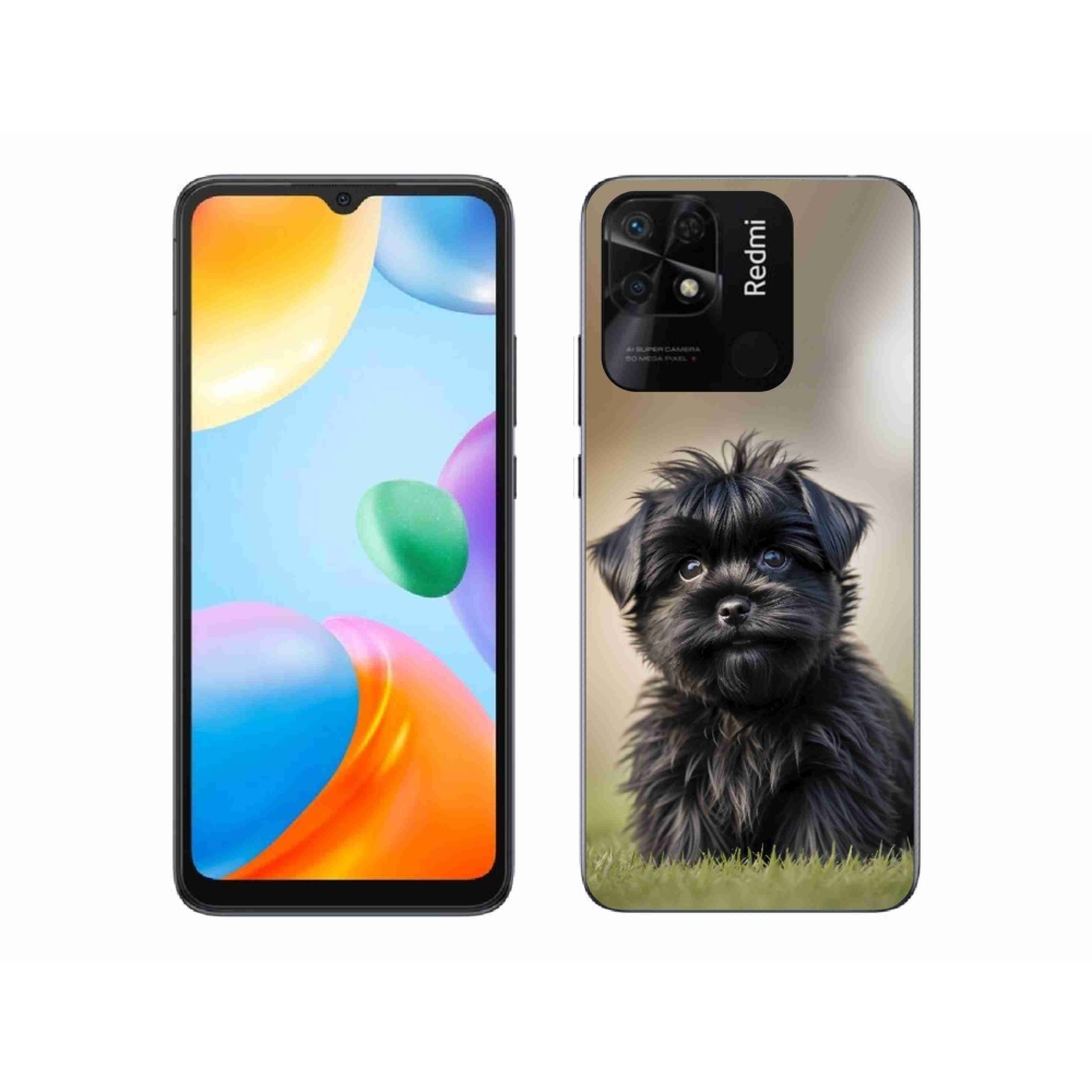 Gélový kryt mmCase na Xiaomi Redmi 10C - roztomilý čierny psík
