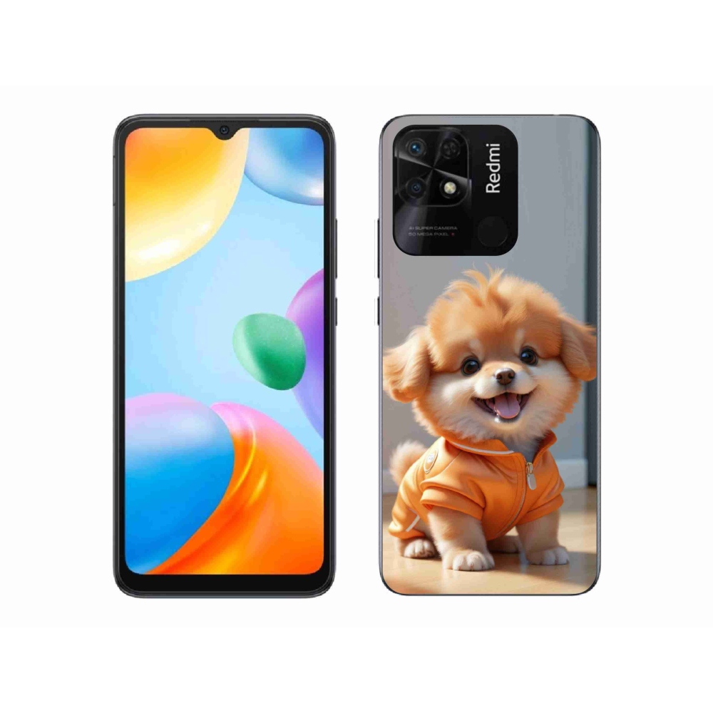 Gélový kryt mmCase na Xiaomi Redmi 10C - roztomilý pomeranian v mikine