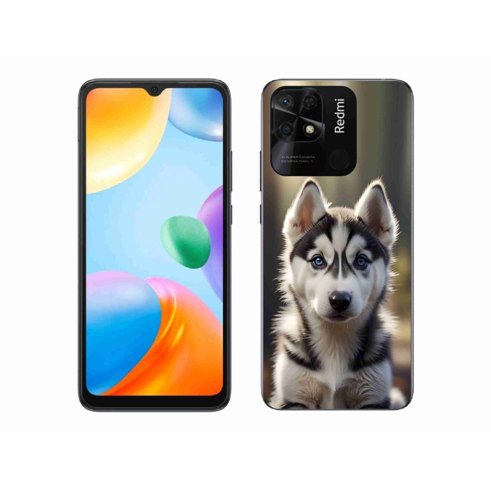 Gélový kryt mmCase na Xiaomi Redmi 10C - roztomilý sibírsky husky