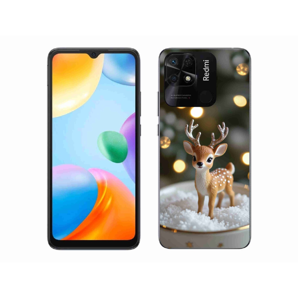 Gélový kryt mmCase na Xiaomi Redmi 10C - roztomilý vianočný jeleň
