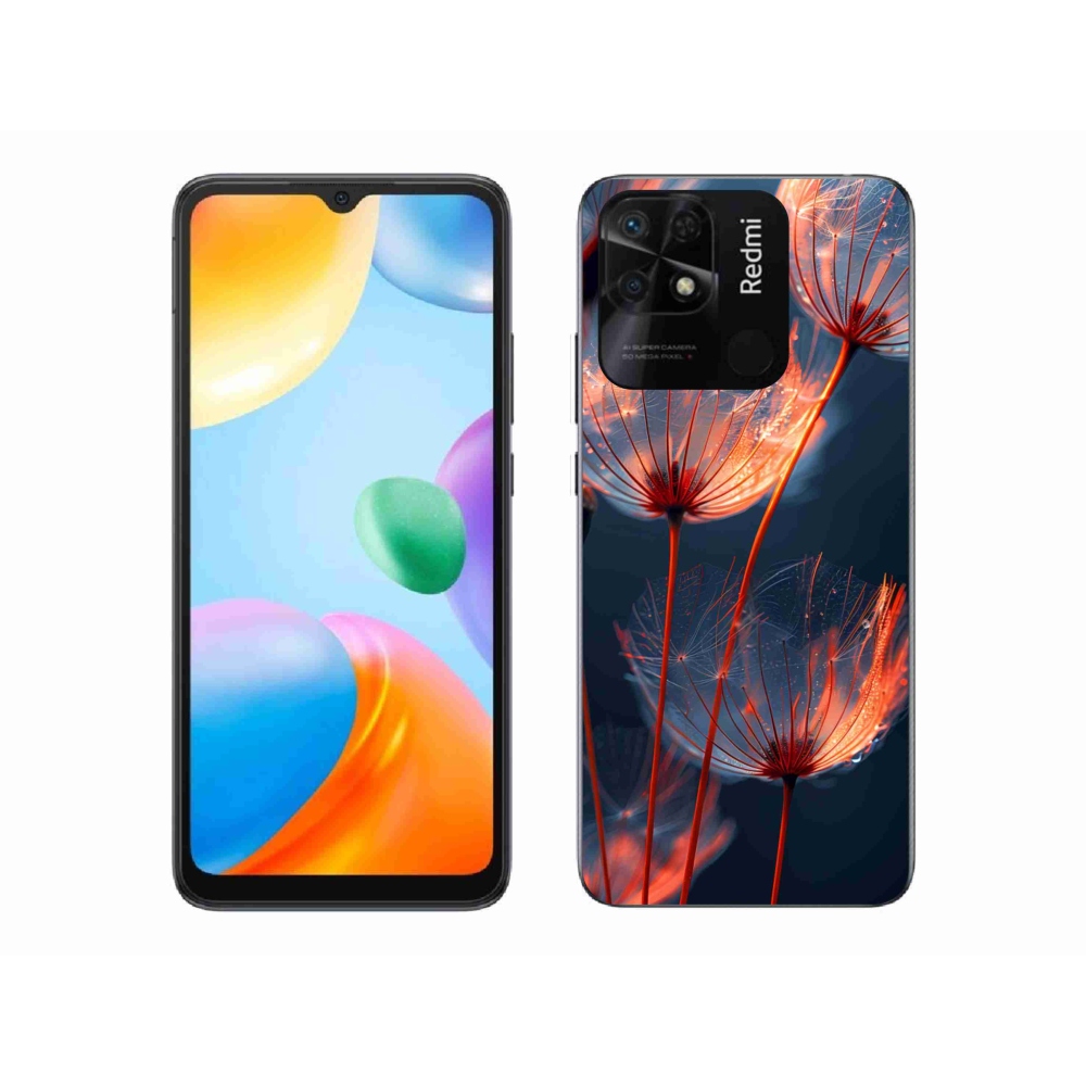 Gélový kryt mmCase na Xiaomi Redmi 10C - svetielkujúca páperie