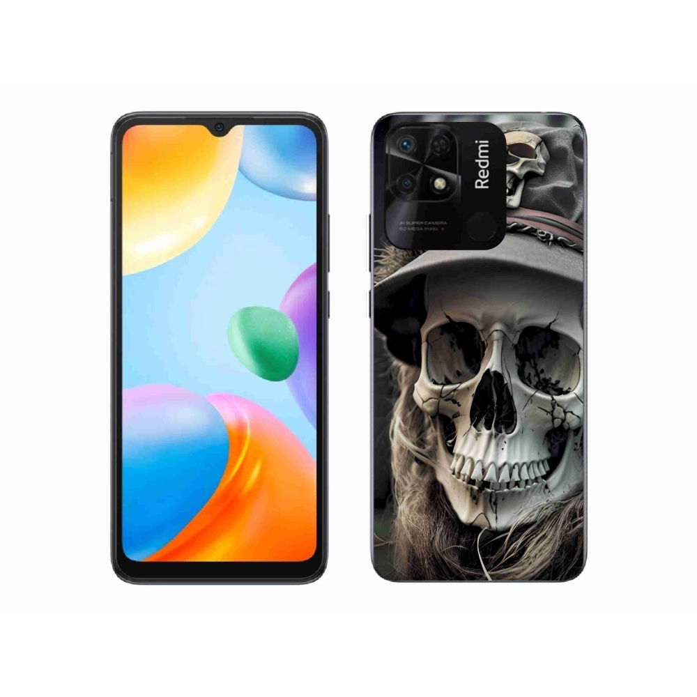 Gélový kryt mmCase na Xiaomi Redmi 10C - temná lebka
