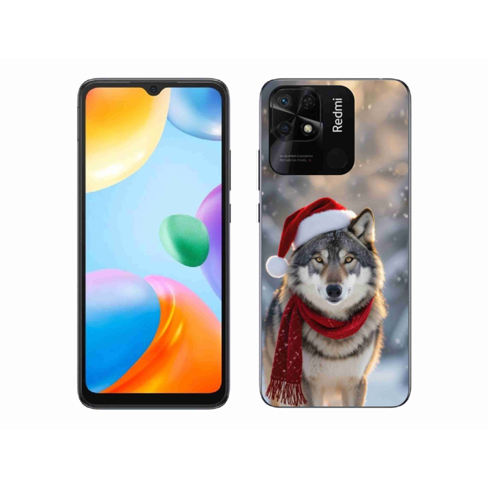 Gélový kryt mmCase na Xiaomi Redmi 10C - vianočný vlk