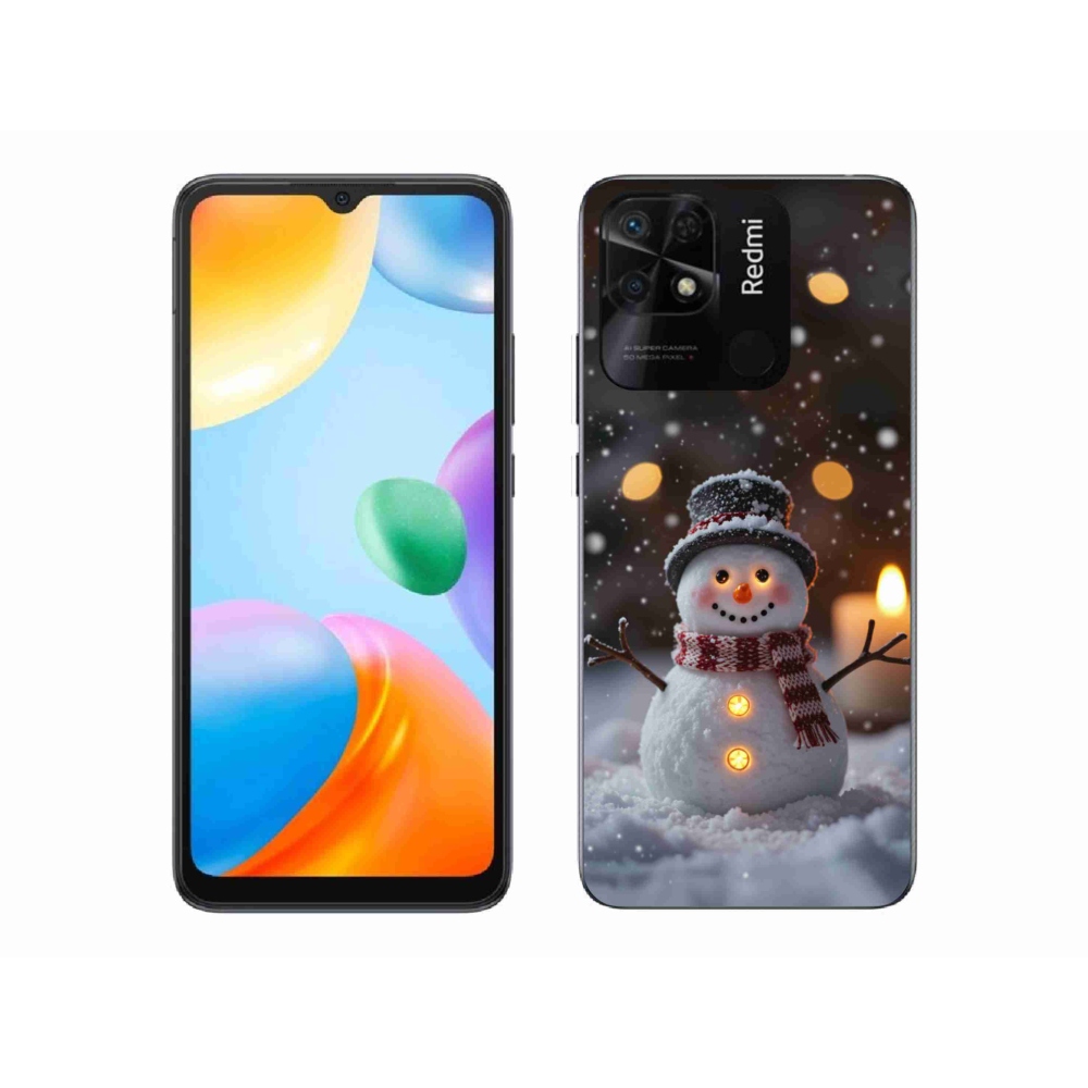 Gélový kryt mmCase na Xiaomi Redmi 10C - veselý snehuliak