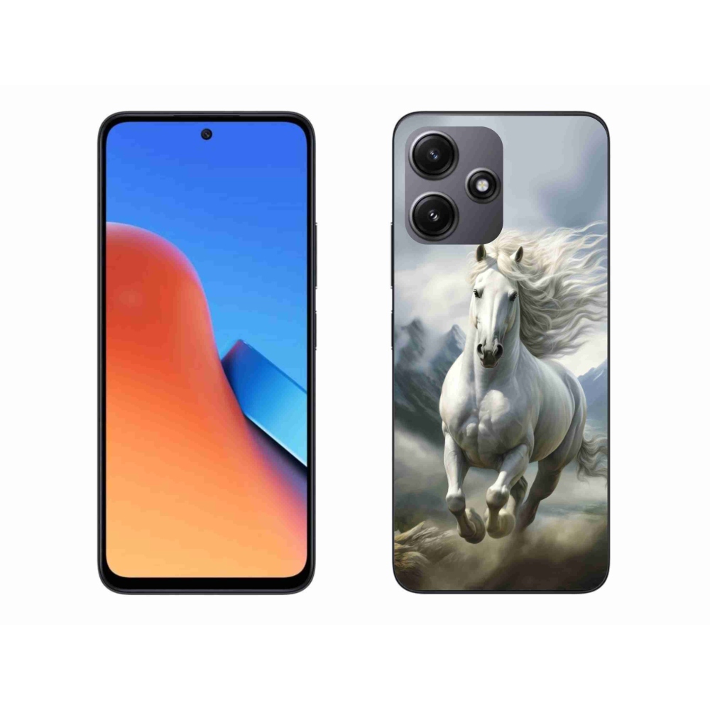 Gélový kryt mmCase na Xiaomi Redmi 12 5G - bežiaci biely kôň 3