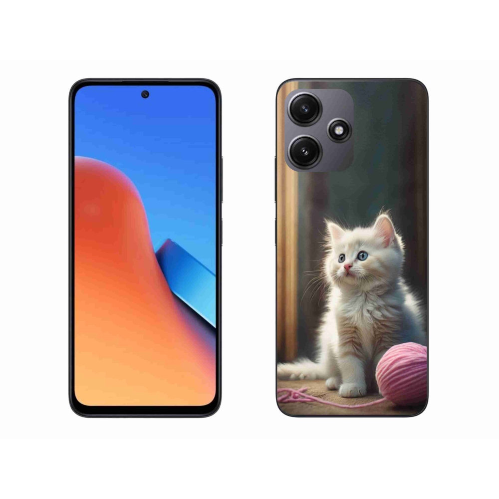 Gélový kryt mmCase na Xiaomi Redmi 12 5G - biele mačiatko 2