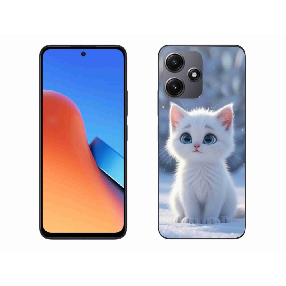 Gélový kryt mmCase na Xiaomi Redmi 12 5G - biele mačiatko 3