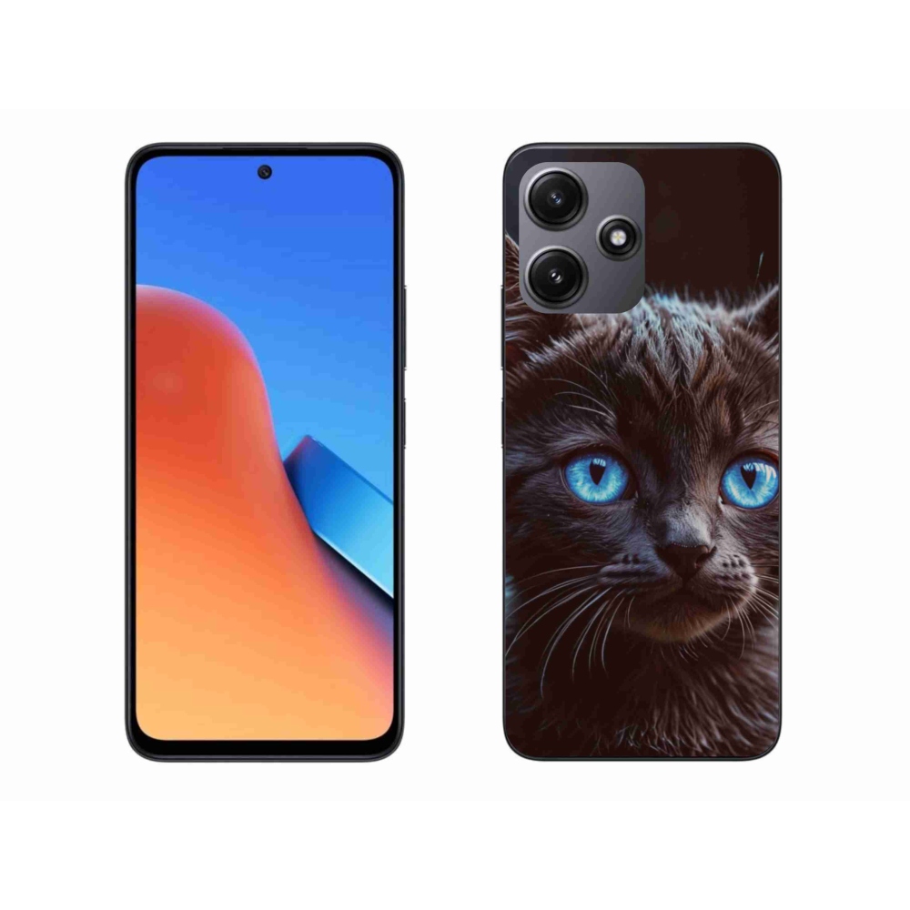 Gélový kryt mmCase na Xiaomi Redmi 12 5G - čierne mačiatko 2