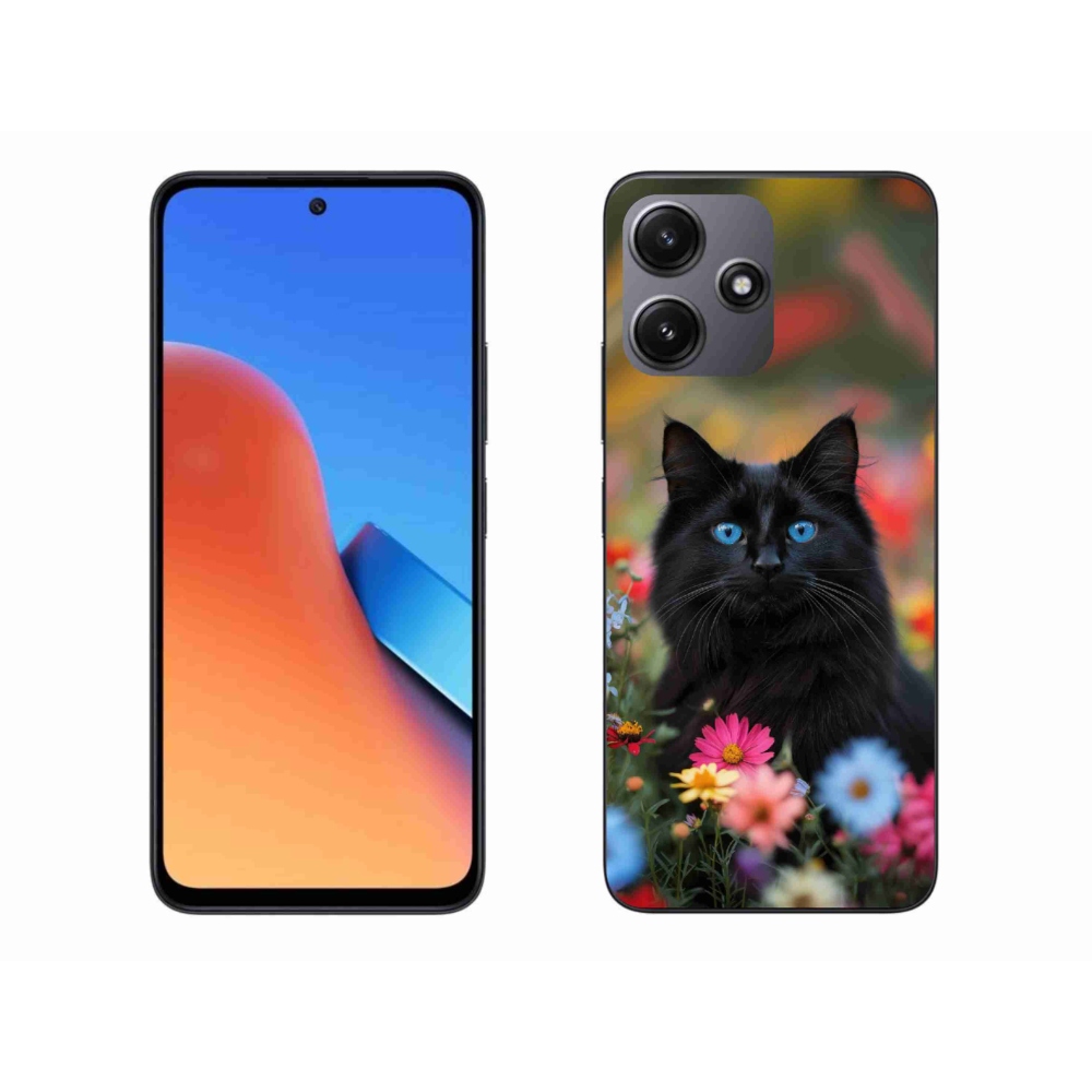 Gélový kryt mmCase na Xiaomi Redmi 12 5G - čierne mačiatko 4