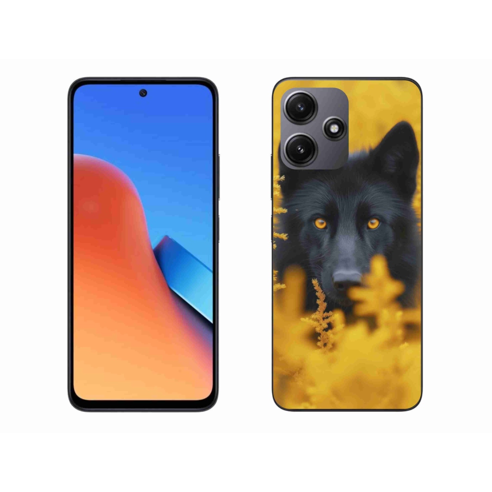 Gélový kryt mmCase na Xiaomi Redmi 12 5G - čierny vlk 2