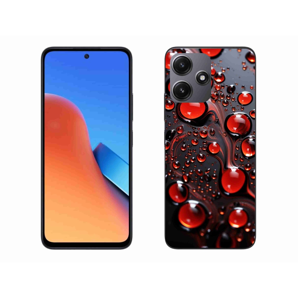 Gélový kryt mmCase na Xiaomi Redmi 12 5G - červené kvapky 2