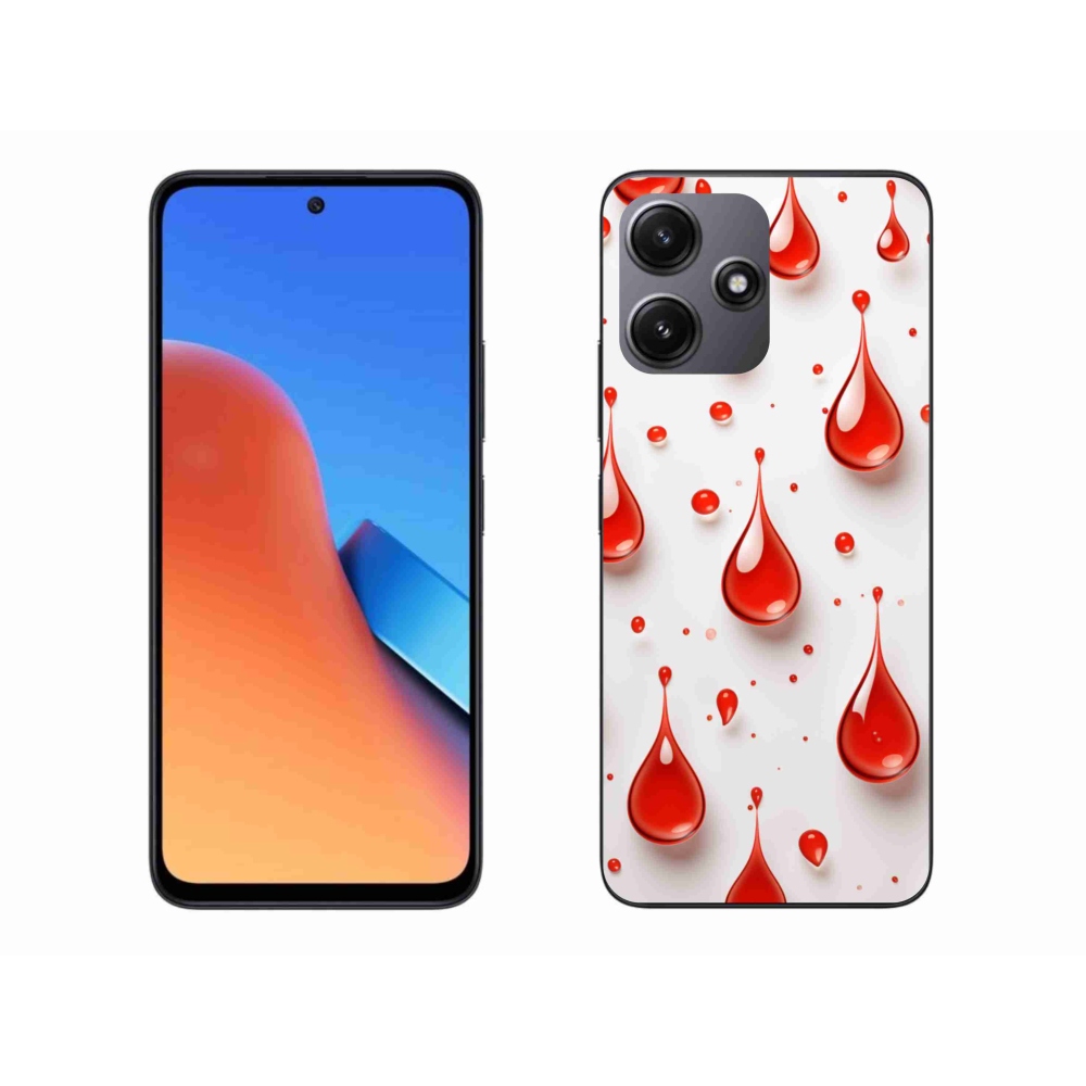 Gélový kryt mmCase na Xiaomi Redmi 12 5G - červené kvapky