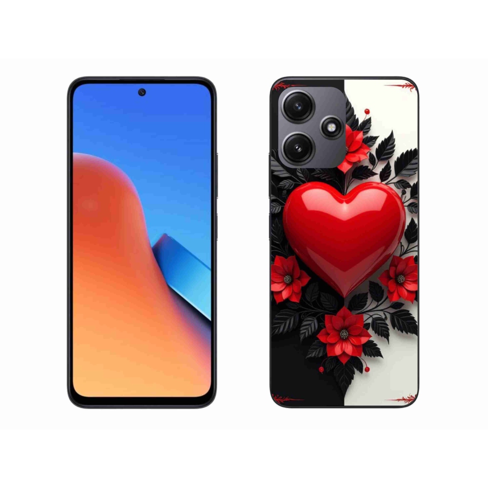 Gélový kryt mmCase na Xiaomi Redmi 12 5G - červené srdce