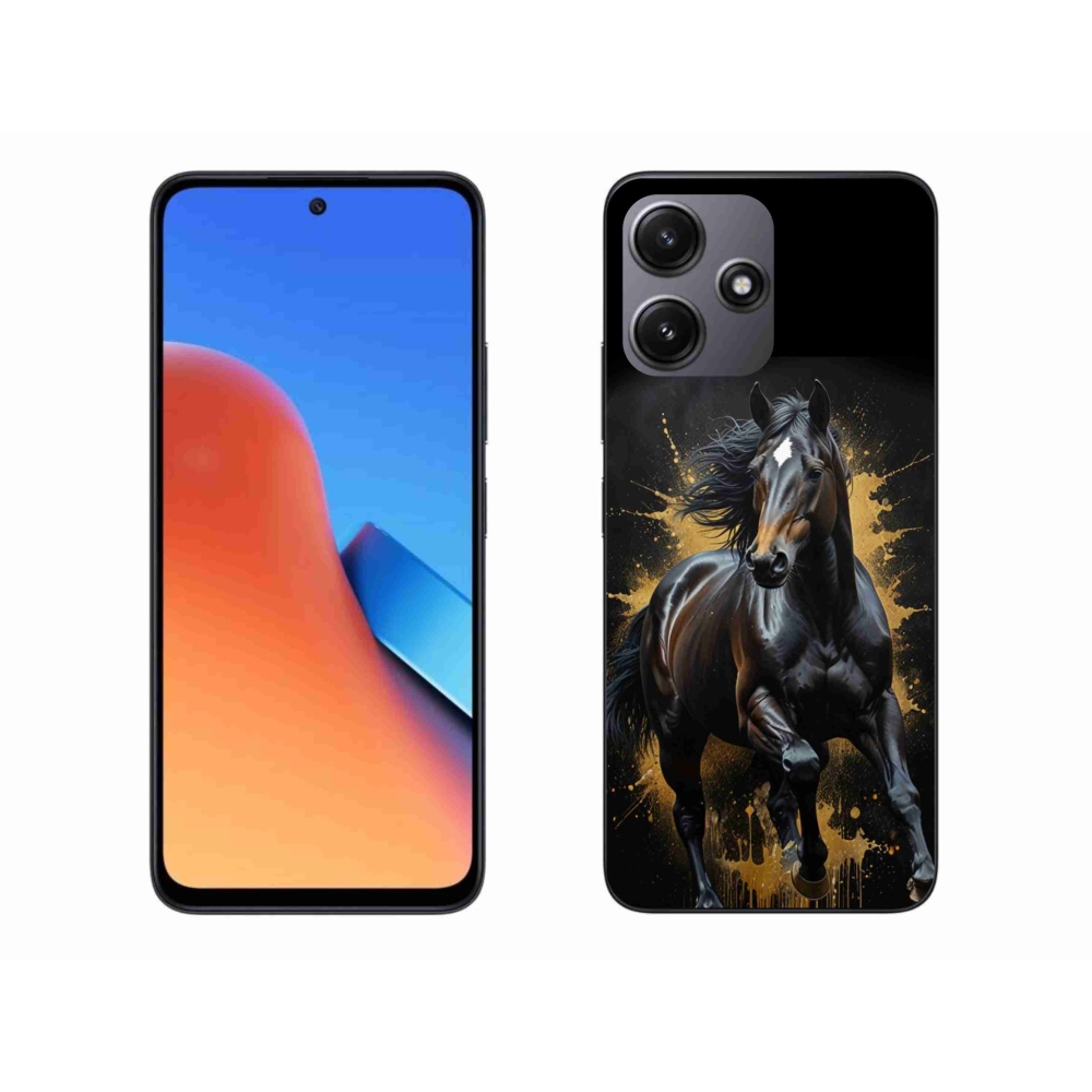 Gélový kryt mmCase na Xiaomi Redmi 12 5G - elegantný čierny žrebec