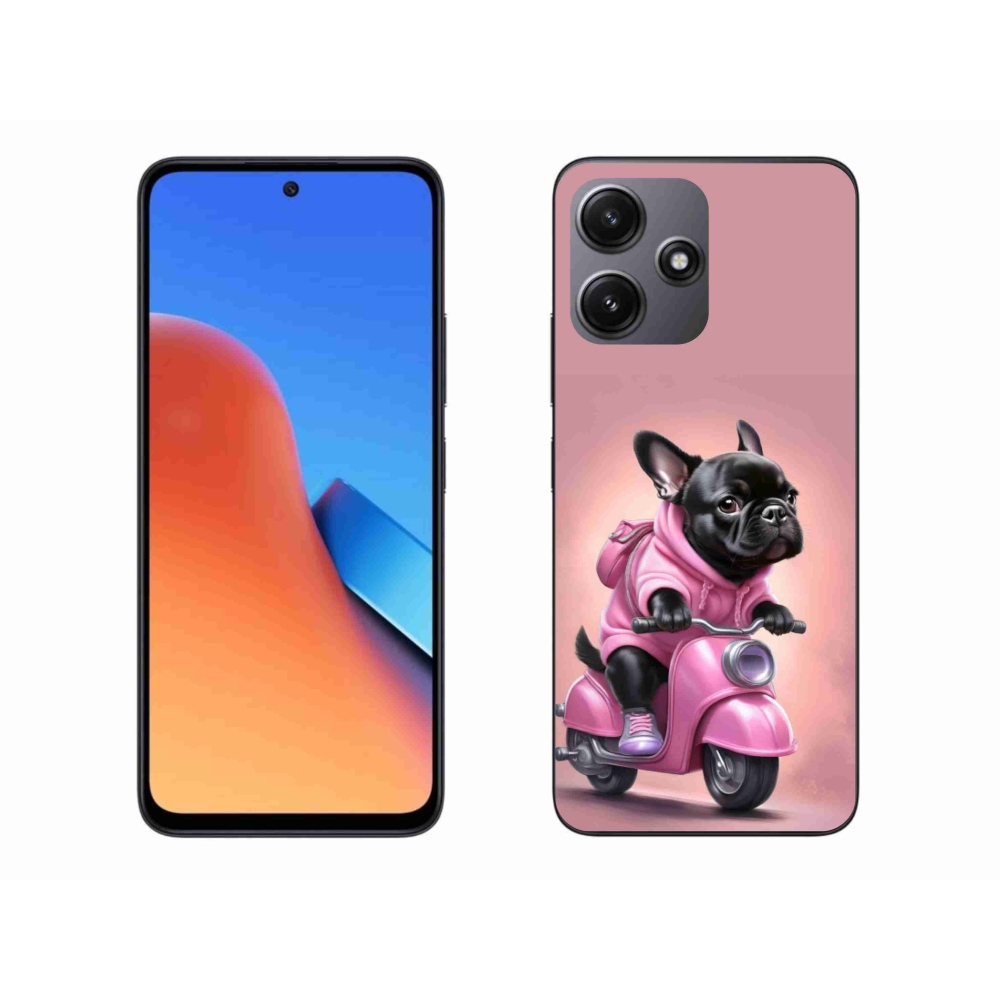 Gélový kryt mmCase na Xiaomi Redmi 12 5G - francúzsky buldoček na skútri