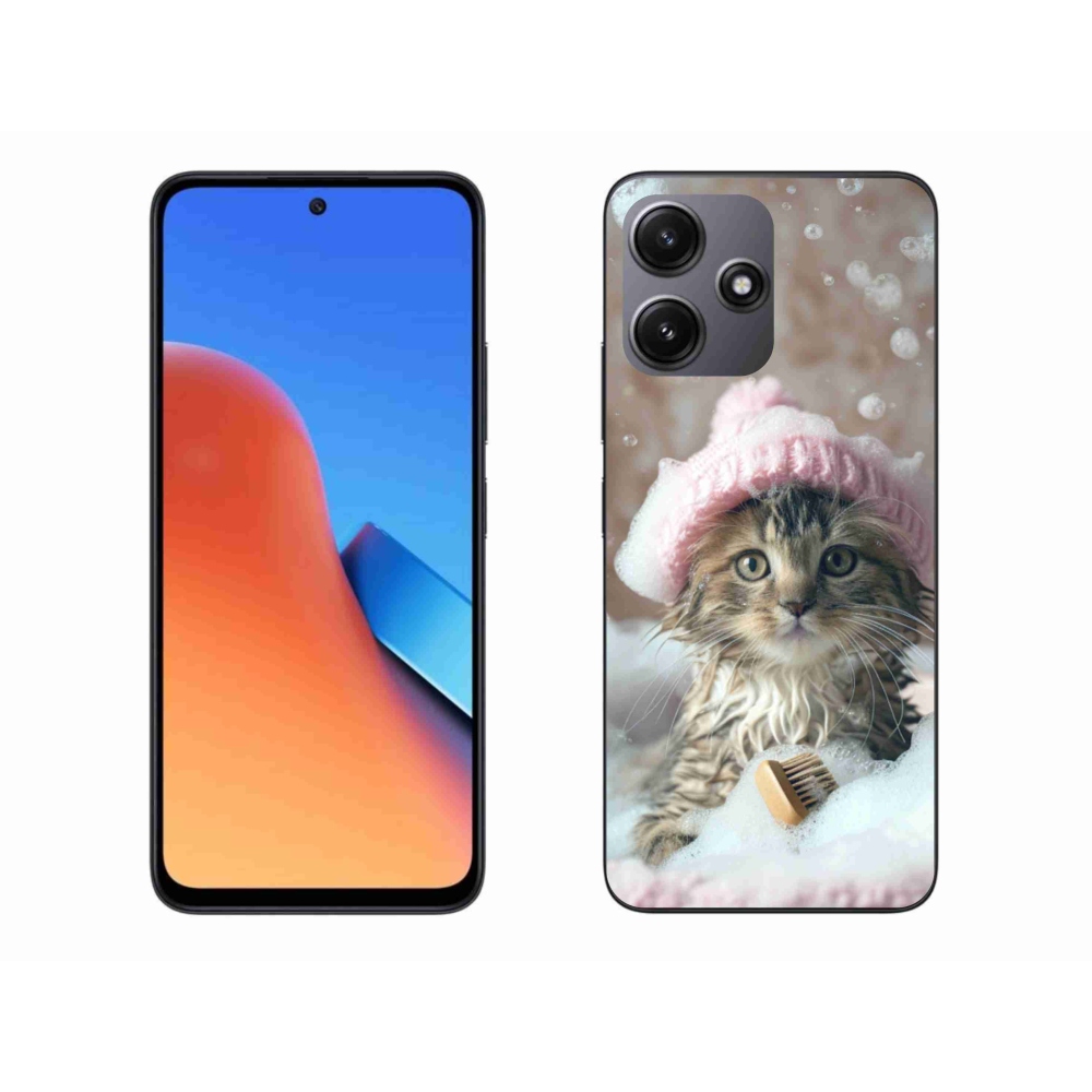 Gélový kryt mmCase na Xiaomi Redmi 12 5G - mačiatko a kúpeľ