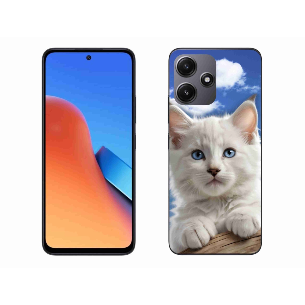 Gélový kryt mmCase na Xiaomi Redmi 12 5G - mačiatko a oblaky