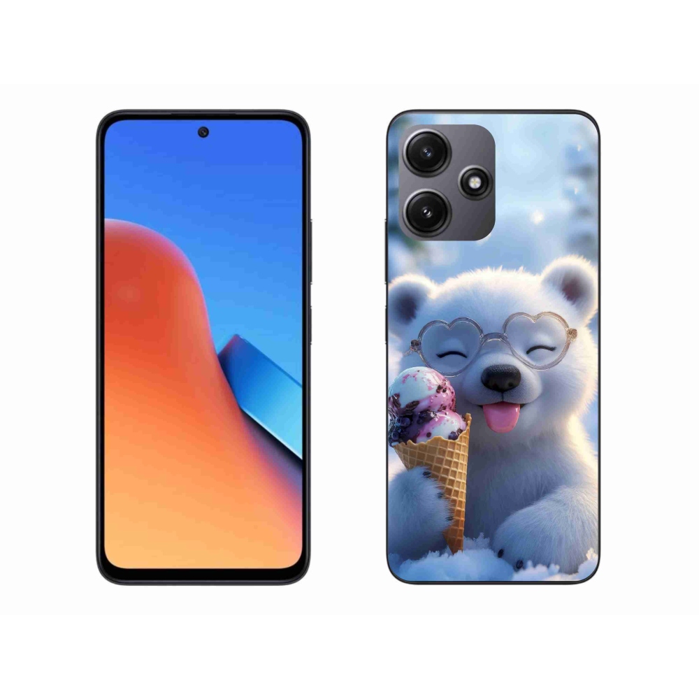 Gélový kryt mmCase na Xiaomi Redmi 12 5G - medvedík so zmrzlinou