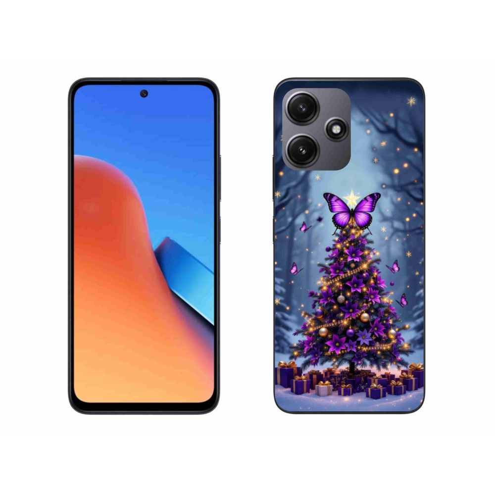Gélový kryt mmCase na Xiaomi Redmi 12 5G - motýlí vianočný stromček