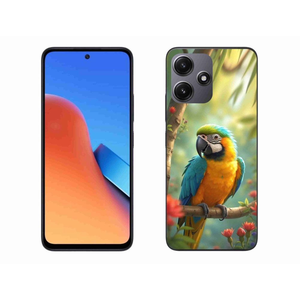 Gélový kryt mmCase na Xiaomi Redmi 12 5G - papagáj ara modrožltá