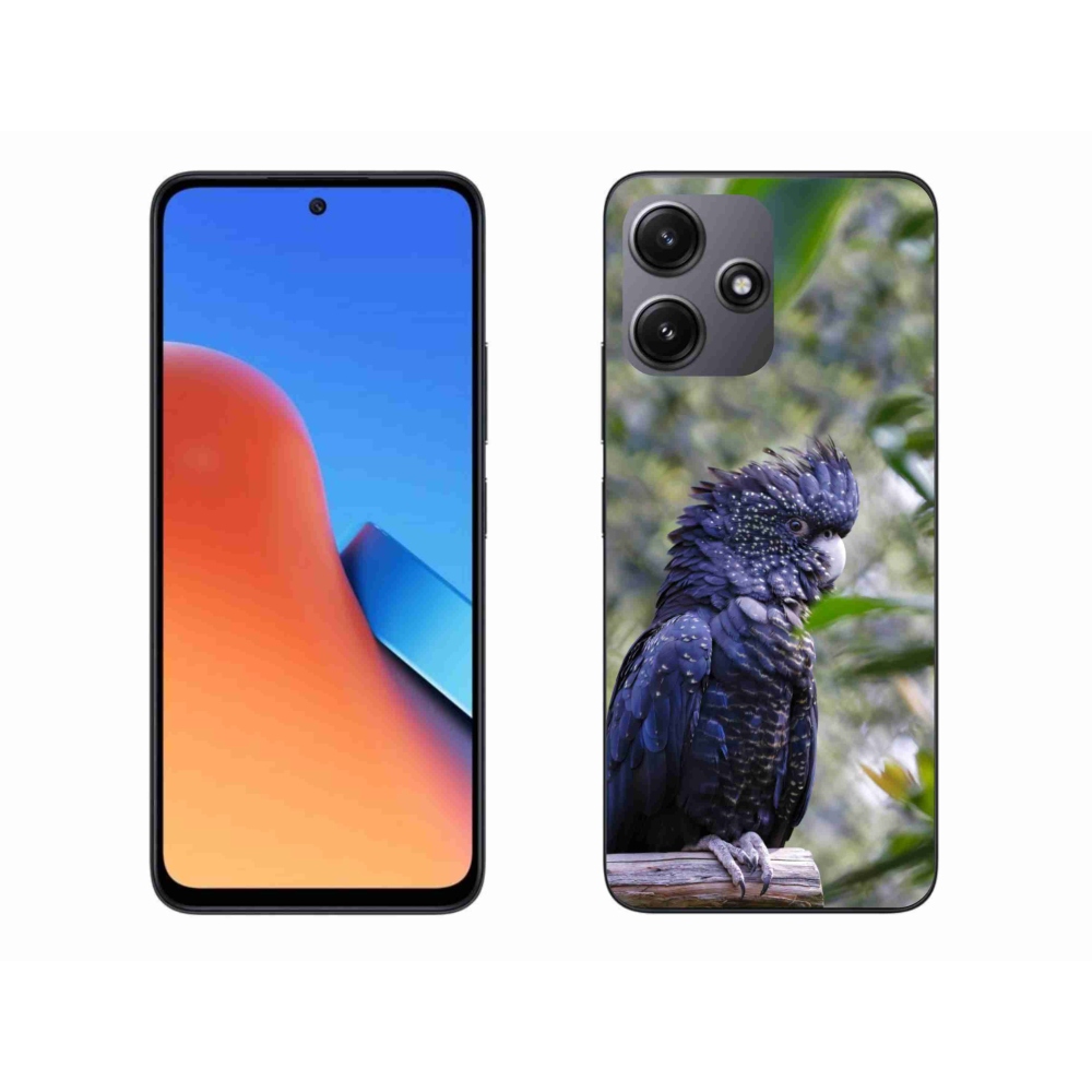 Gélový kryt mmCase na Xiaomi Redmi 12 5G - papagáj kakadu čierny