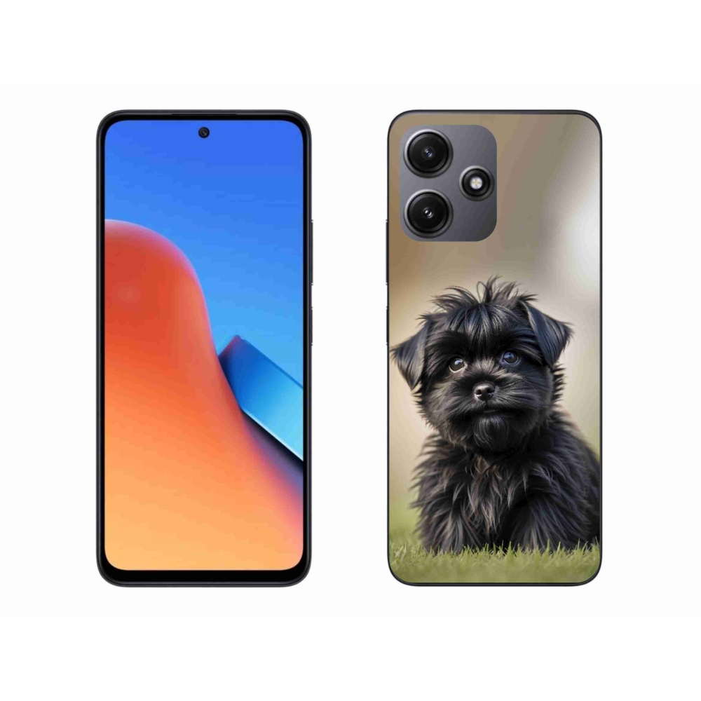 Gélový kryt mmCase na Xiaomi Redmi 12 5G - roztomilý čierny psík