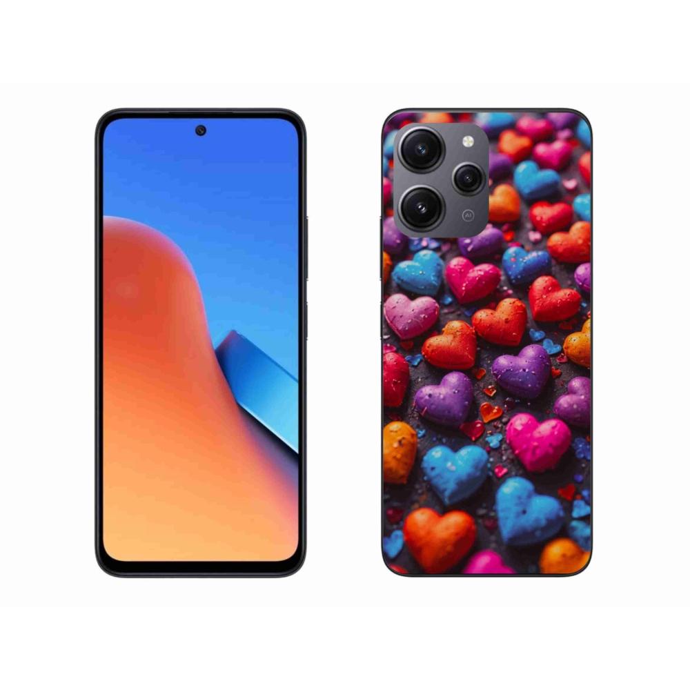 Gélový kryt mmCase na Xiaomi Redmi 12 - farebné srdcia