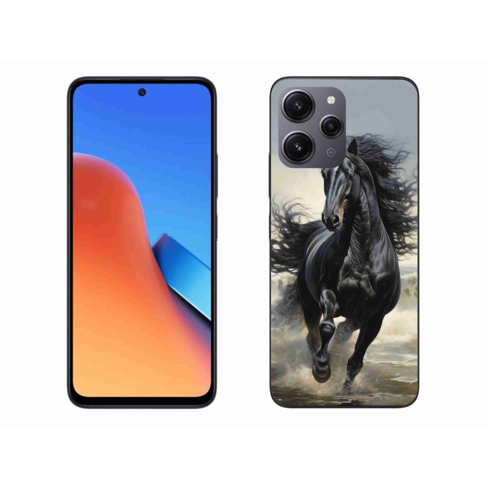 Gélový kryt mmCase na Xiaomi Redmi 12 - bežiaci čierny kôň