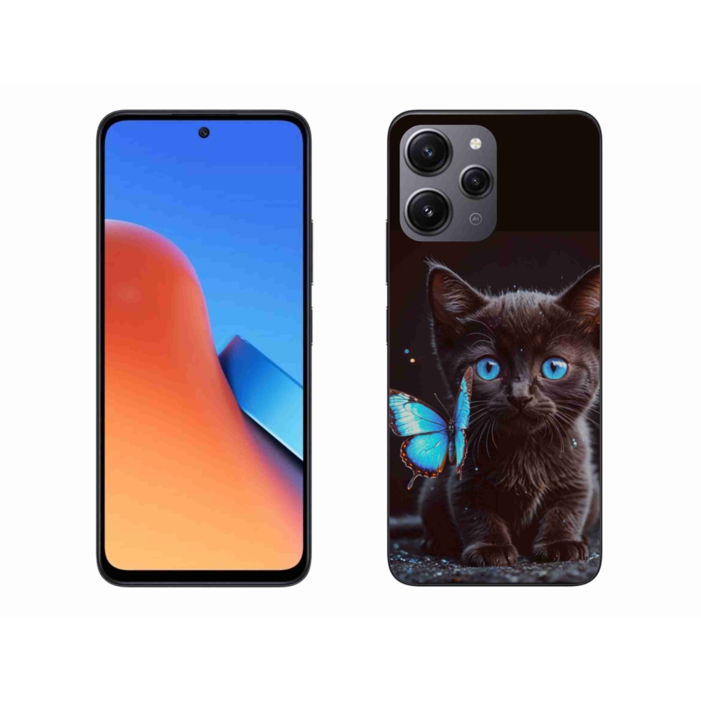 Gélový kryt mmCase na Xiaomi Redmi 12 - čierne mačiatko 3