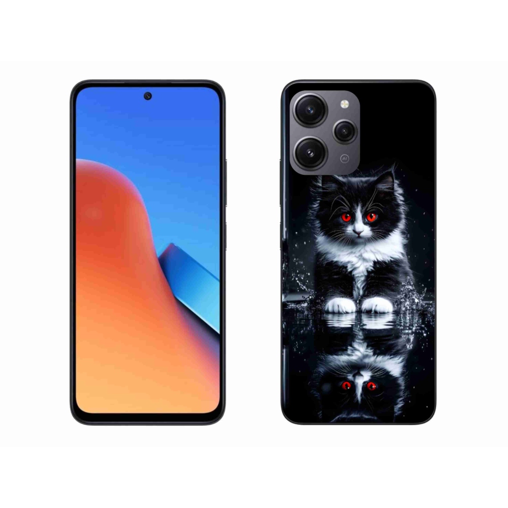Gélový kryt mmCase na Xiaomi Redmi 12 - čiernobiele mačiatko