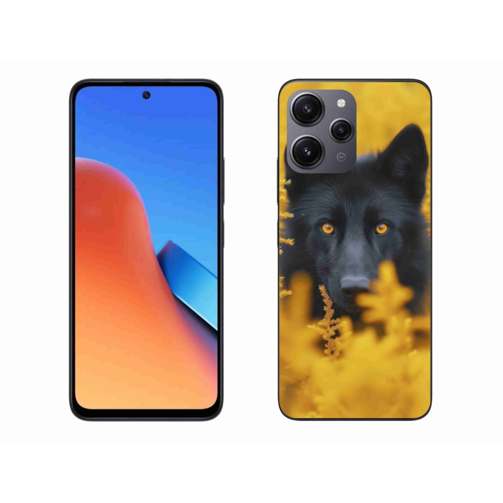 Gélový kryt mmCase na Xiaomi Redmi 12 - čierny vlk 2