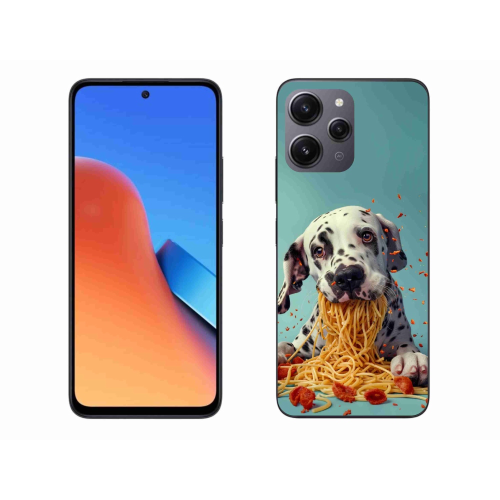 Gélový kryt mmCase na Xiaomi Redmi 12 - dalmatín a špagety