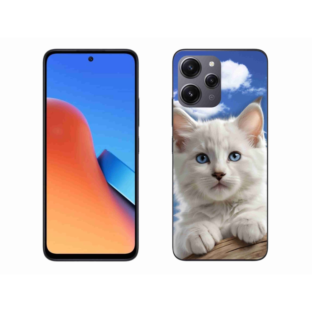 Gélový kryt mmCase na Xiaomi Redmi 12 - mačiatko a oblaky